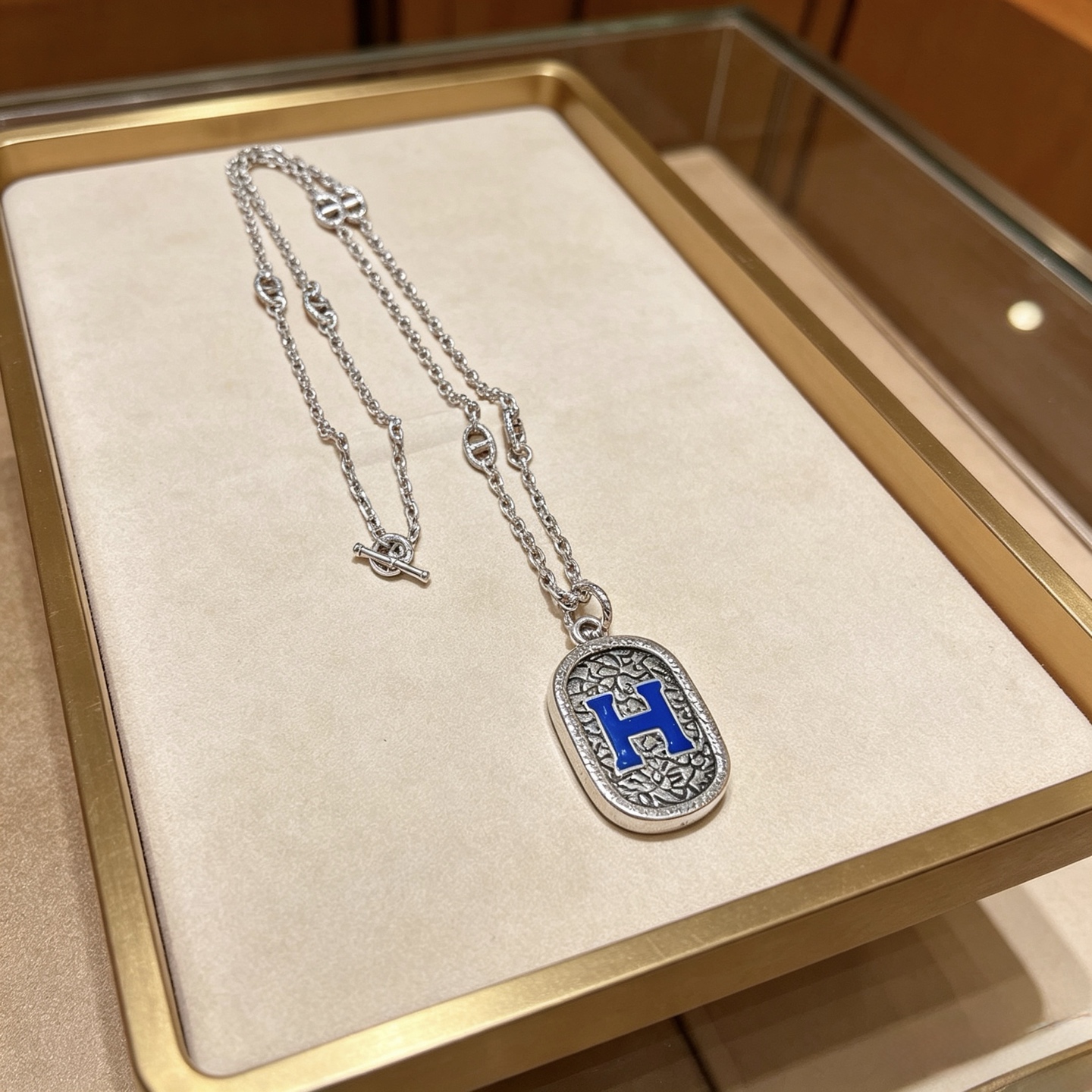 🌀🌟HERMES  爱马仕项链 猪鼻子项链系列首饰 进口定制.高端链条经典搭配 新品 简单时尚🌟专柜一致