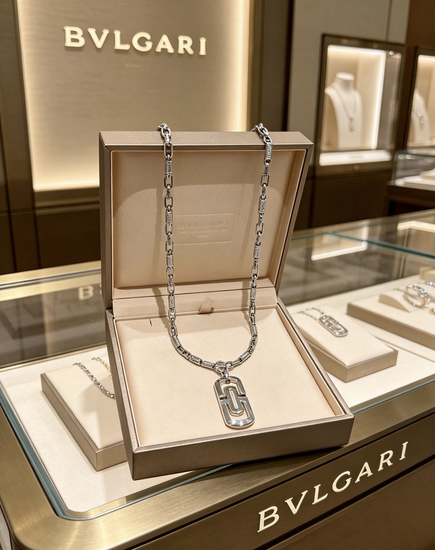 宝格丽项链V金材质 。BVLGARI宝格丽 DIVAS‘ DREAM 系列 品相完美，细节无敌，那种独特