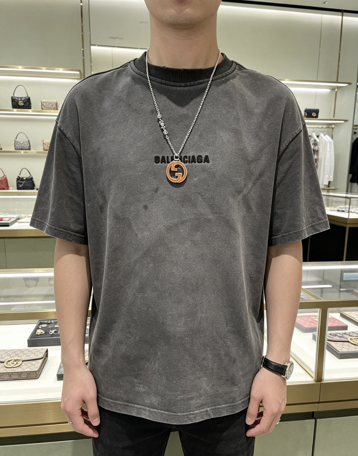 新品发布👒巨帅🤠𝐆𝐮𝐜𝐜𝐢古驰项链最新款链条档次更高明星同款Anger Forest系列双G古驰项链👒细
