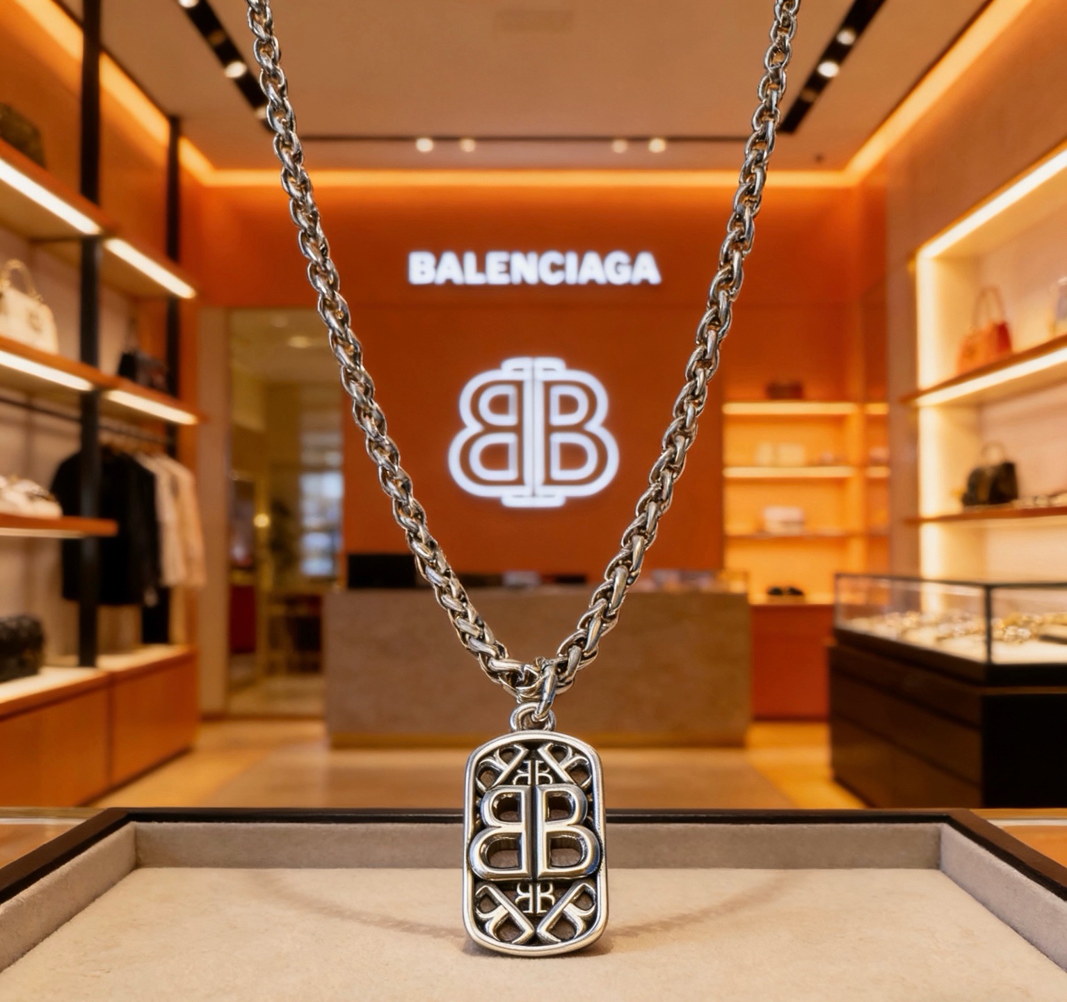 原单货🔹🔹新品 巴黎世家项链 Balenciaga 新款项链🔹专柜一致 细节做工精细 每个细节流程到位 