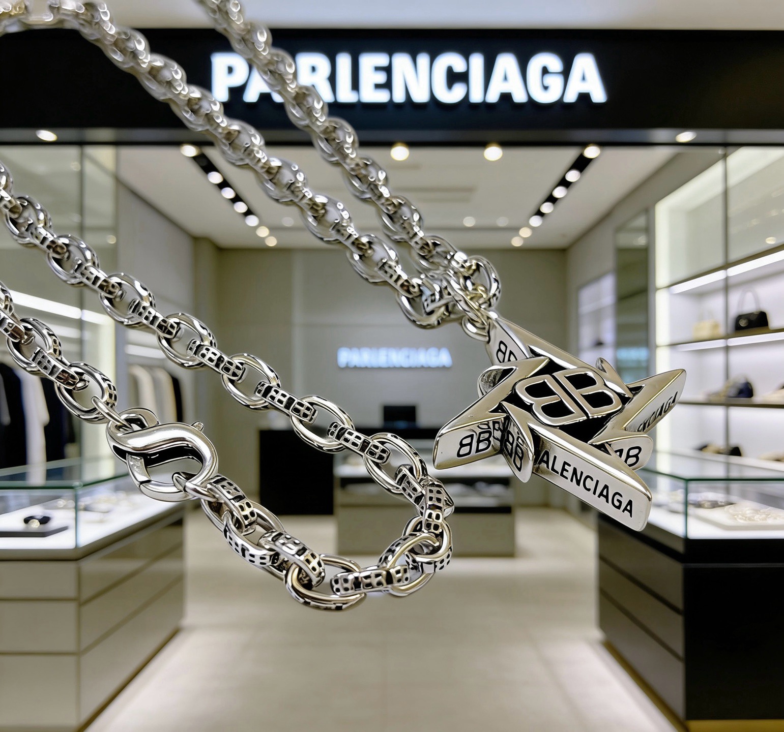 原单货🔹🔹新品 巴黎世家项链 Balenciaga 新款项链🔹专柜一致 细节做工精细 每个细节流程到位 