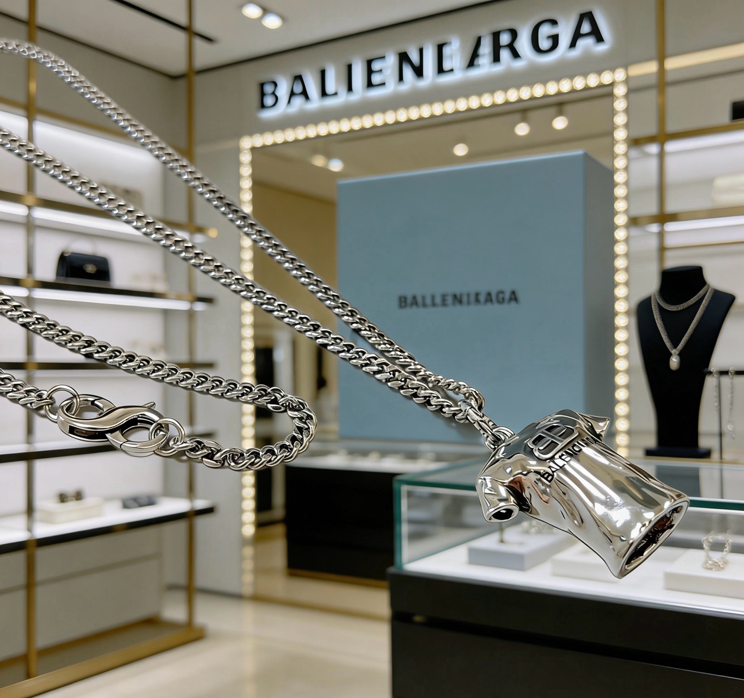 原单货🔹🔹新品 巴黎世家项链 Balenciaga 新款项链🔹专柜一致 细节做工精细 每个细节流程到位 
