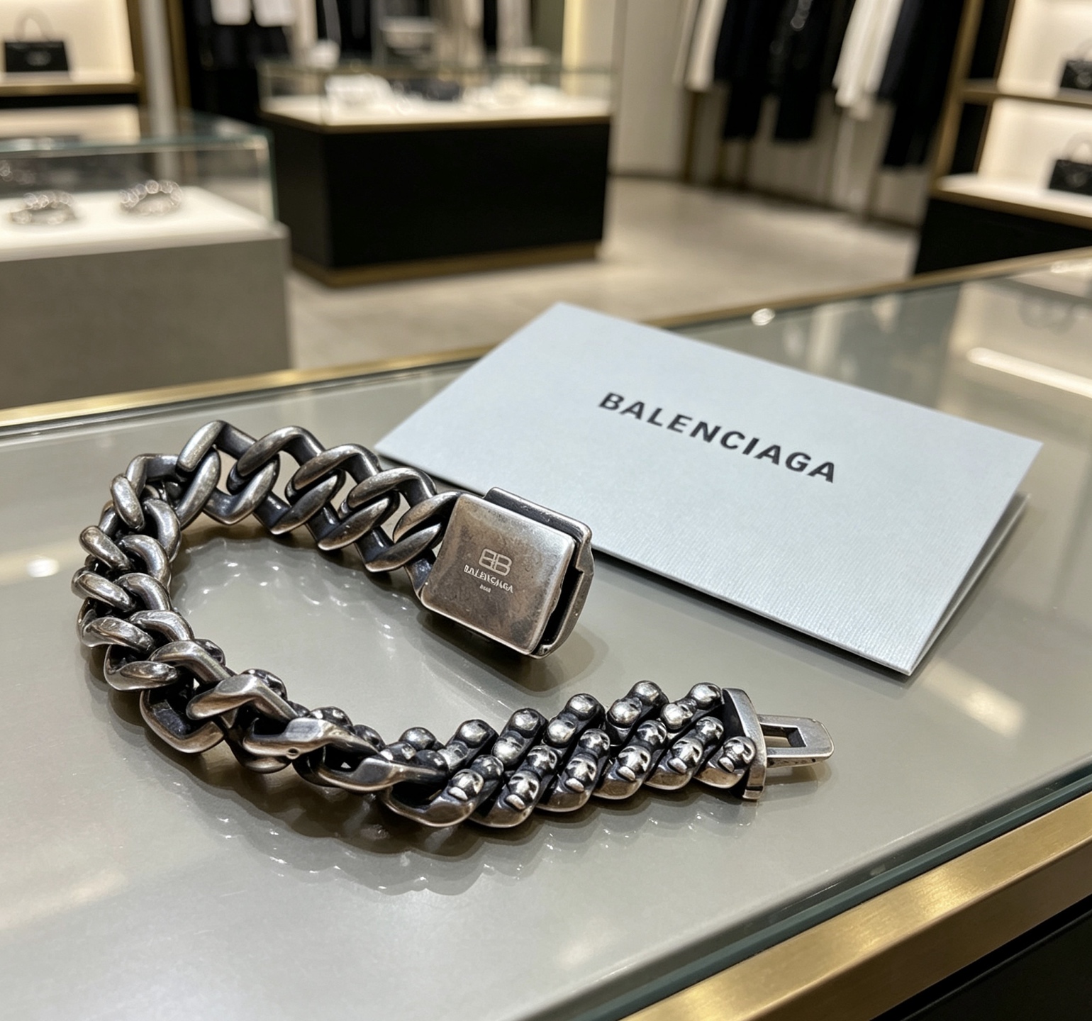 原单货🔹🔹新品 巴黎世家手链Balenciaga手链🔹专柜一致巴黎世家手链 男士火爆款出货 设计独特 前