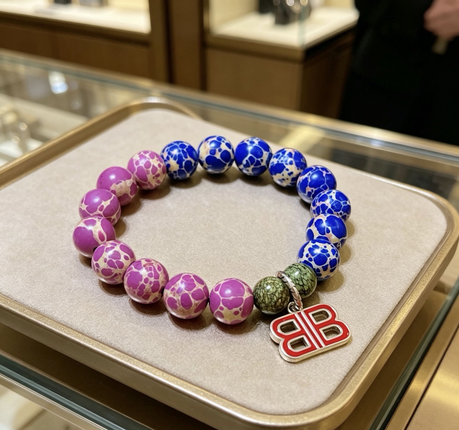 专柜精工版本天然蛇皮石巴黎世家手链 泰银风格巴黎世家手链 明星同款男女款 复古做旧风 原版复刻 纯手工打