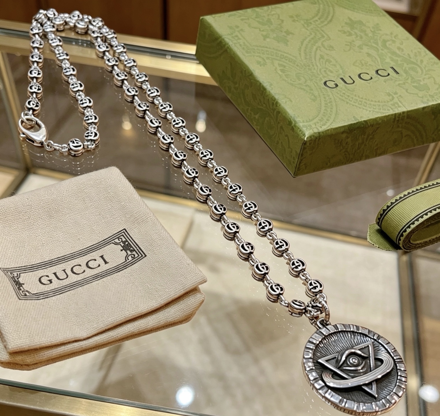 古驰项链复古材质 进口定制 复古高端精品链条古驰项链，个性快活的能量🍀复古古驰灵感更有内涵亦是财富之光👑