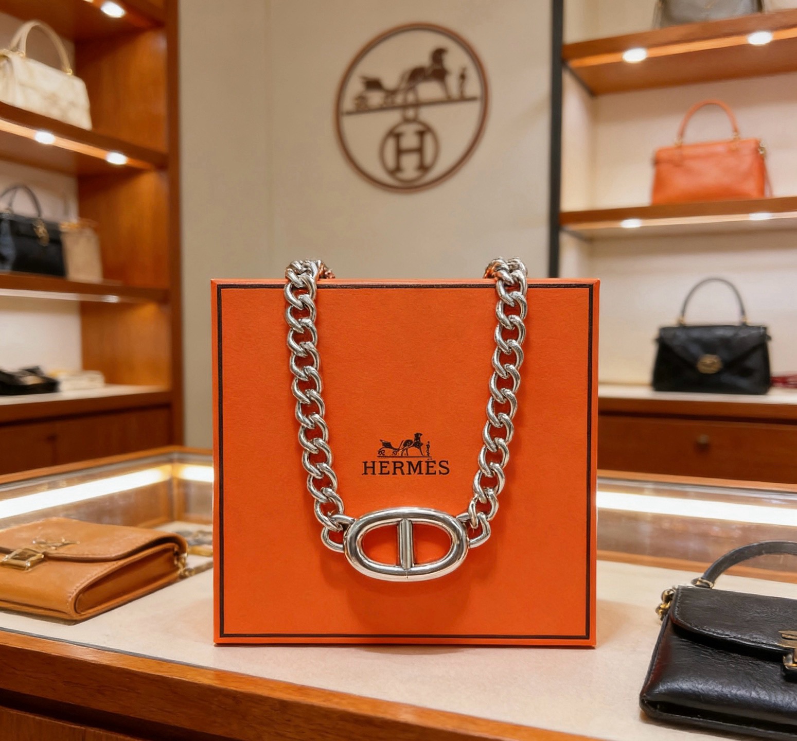 🐴🐴🐴 爱马仕项链 新品发布 HERMES 必备款猪鼻子系列首饰 高端定制.高端链条经典搭配 新品 简单