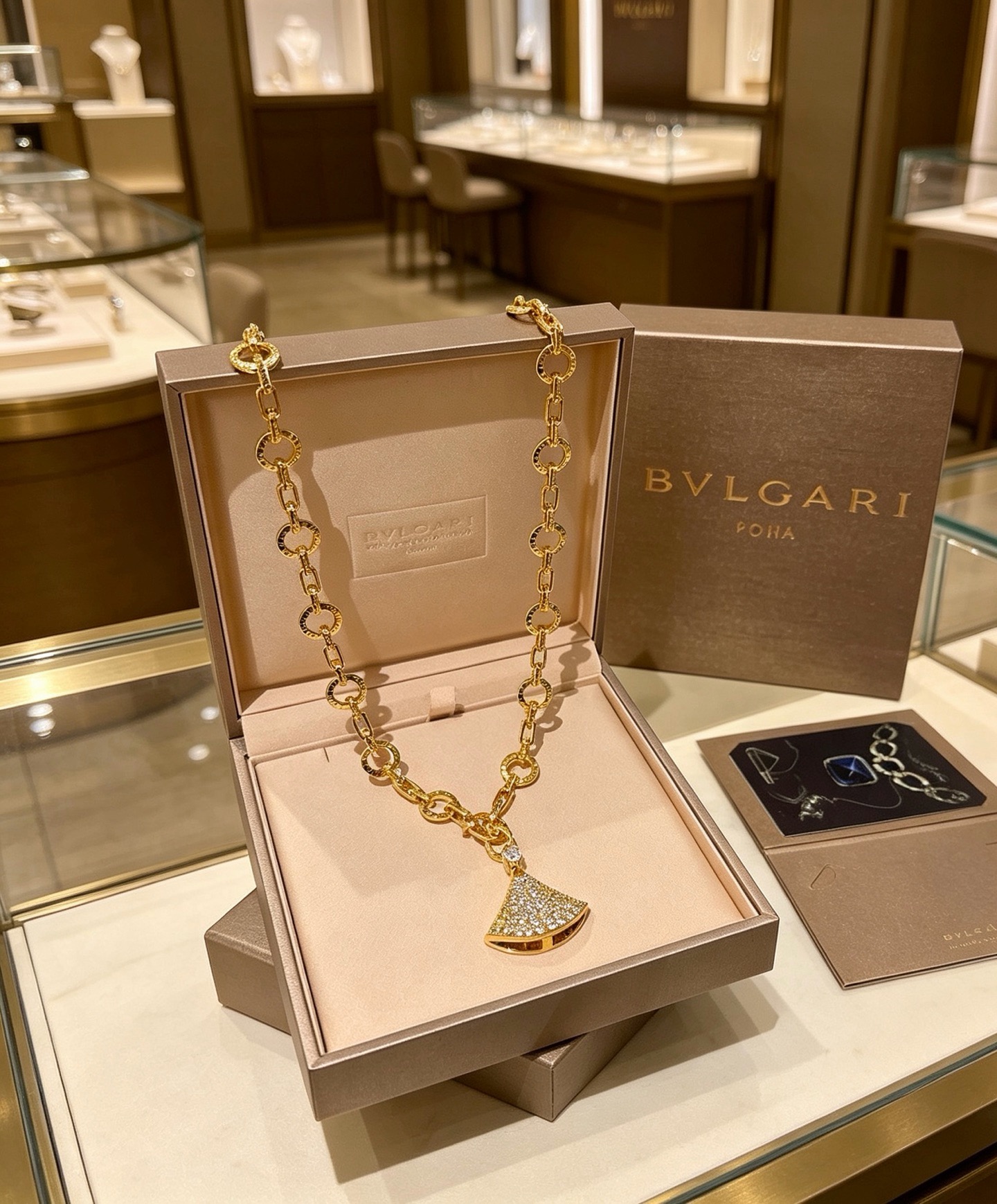 宝格丽项链V金材质 。BVLGARI宝格丽 DIVAS‘ DREAM 系列 品相完美，细节无敌，那种独特
