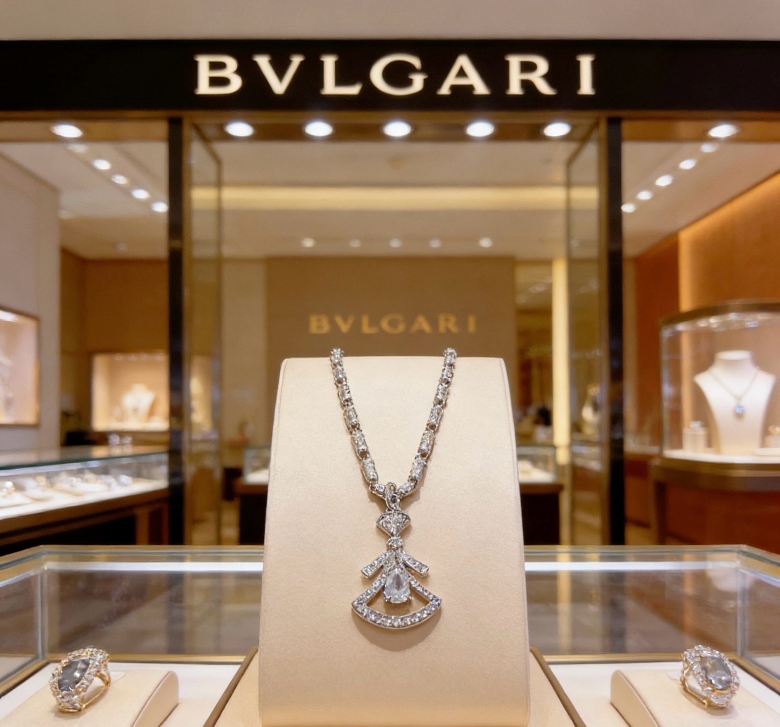 宝格丽项链V金材质。BVLGARI宝格丽 DIVAS‘ DREAM 扇形系列 品相完美，细节无敌，那种独