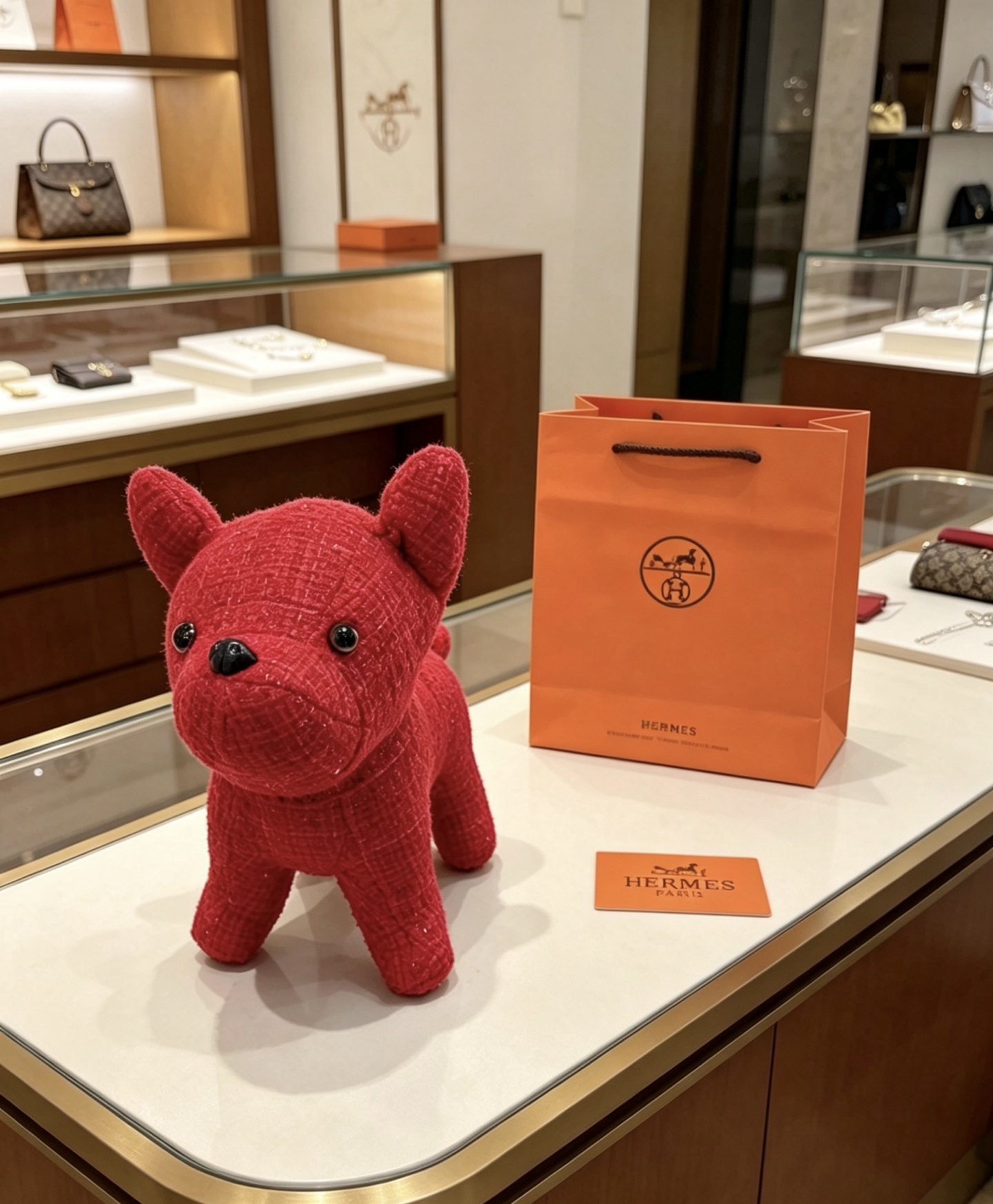 爆款来袭 爱马仕官网首发新品法斗玩偶独家高品质发售 出口法国订单新品发布 ，爱马仕的一款法斗公仔🧸 纯手