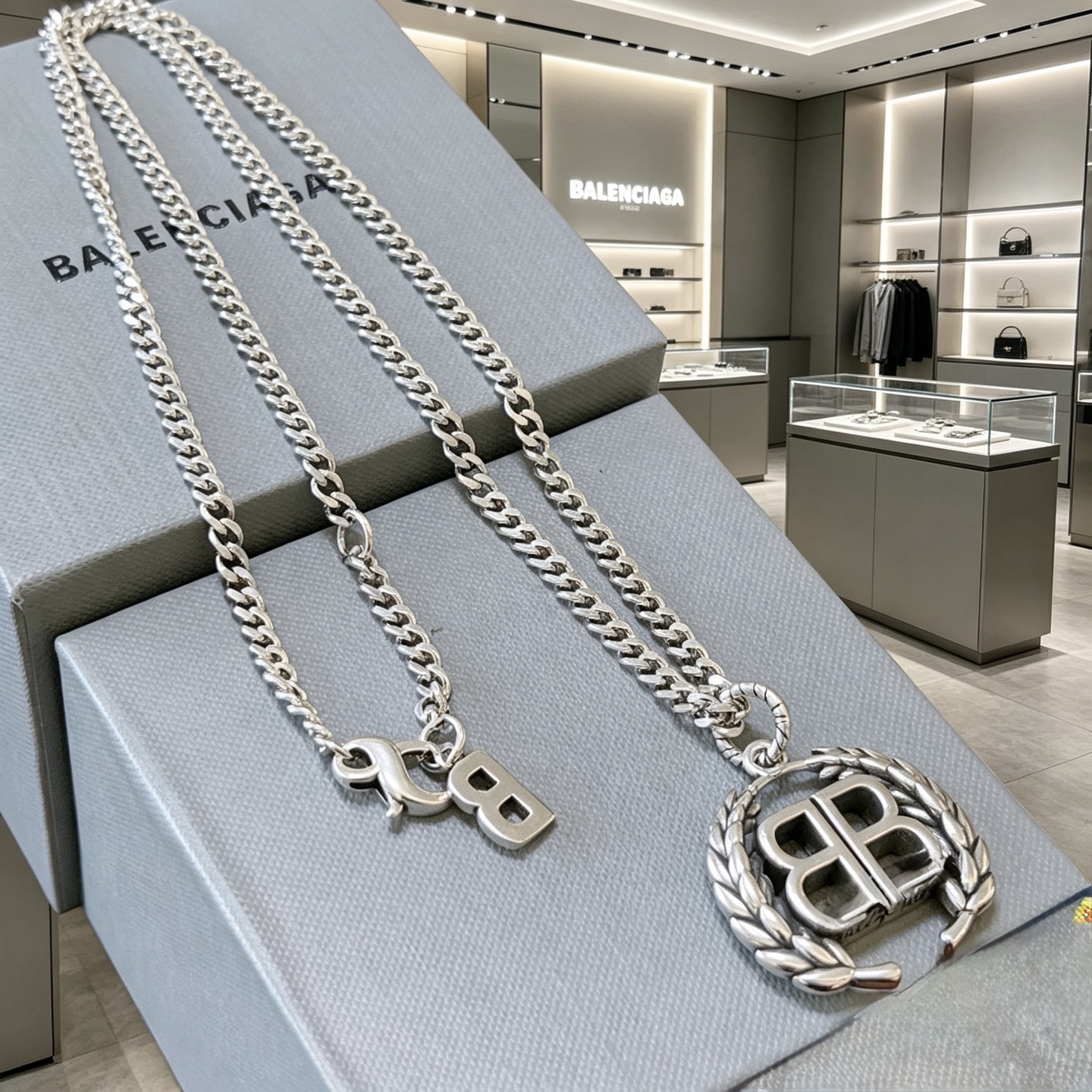 原单货🔹🔹新品 巴黎世家项链 Balenciaga 新款项链🔹专柜一致 细节做工精细 每个细节流程到位 