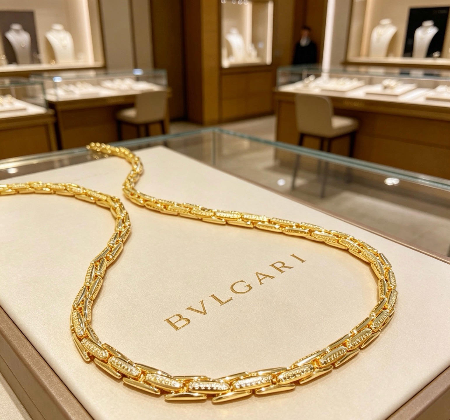 宝格丽项链V金材质。BVLGARI宝格丽 DIVAS‘ DREAM 系列 品相完美，细节无敌，那种独特的