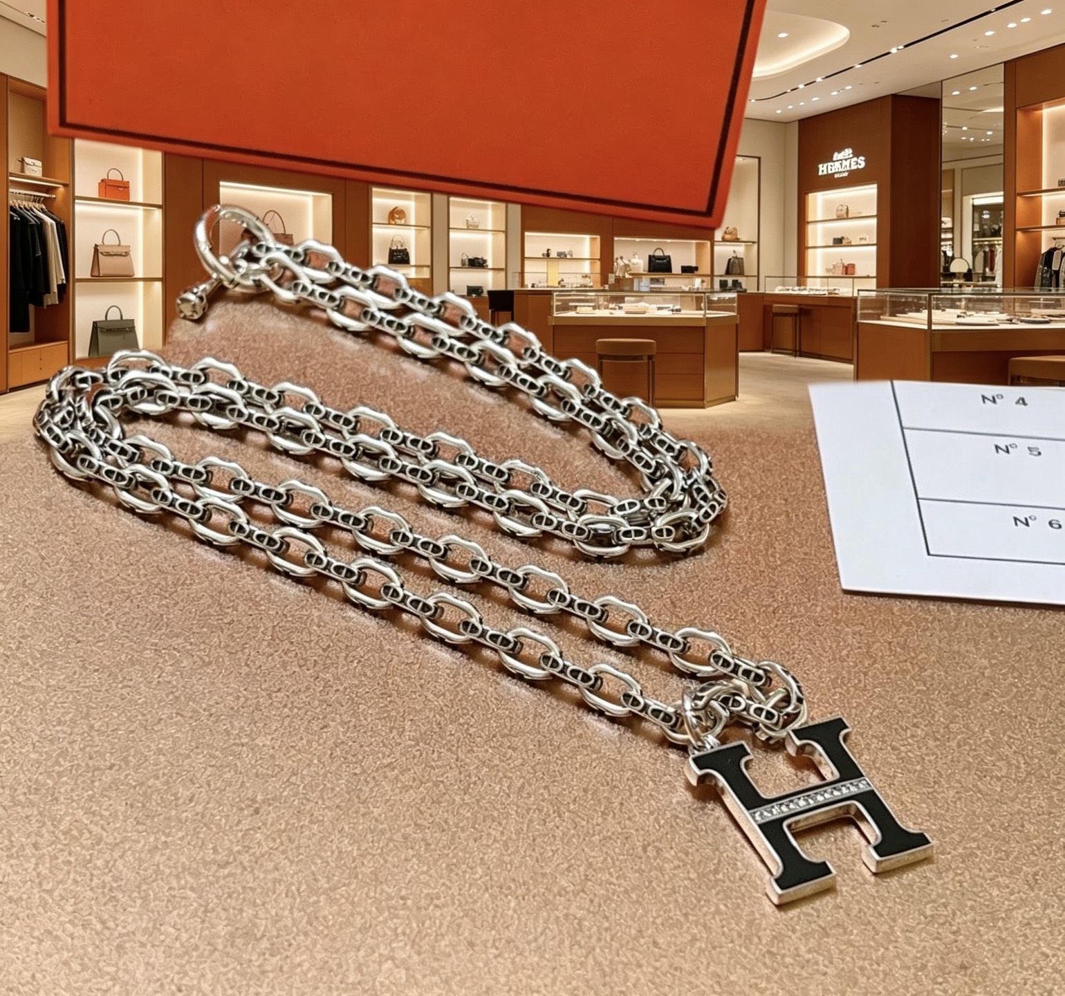 🐴🐴🐴 爱马仕项链 新品发布 HERMES 必备款猪鼻子系列首饰 高端定制.高端链条经典搭配吊牌 新品 