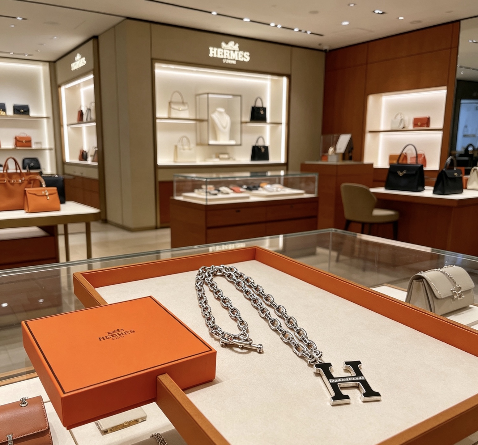 🐴🐴🐴 爱马仕项链 新品发布 HERMES 必备款猪鼻子系列首饰 高端定制.高端链条经典搭配吊牌 新品 