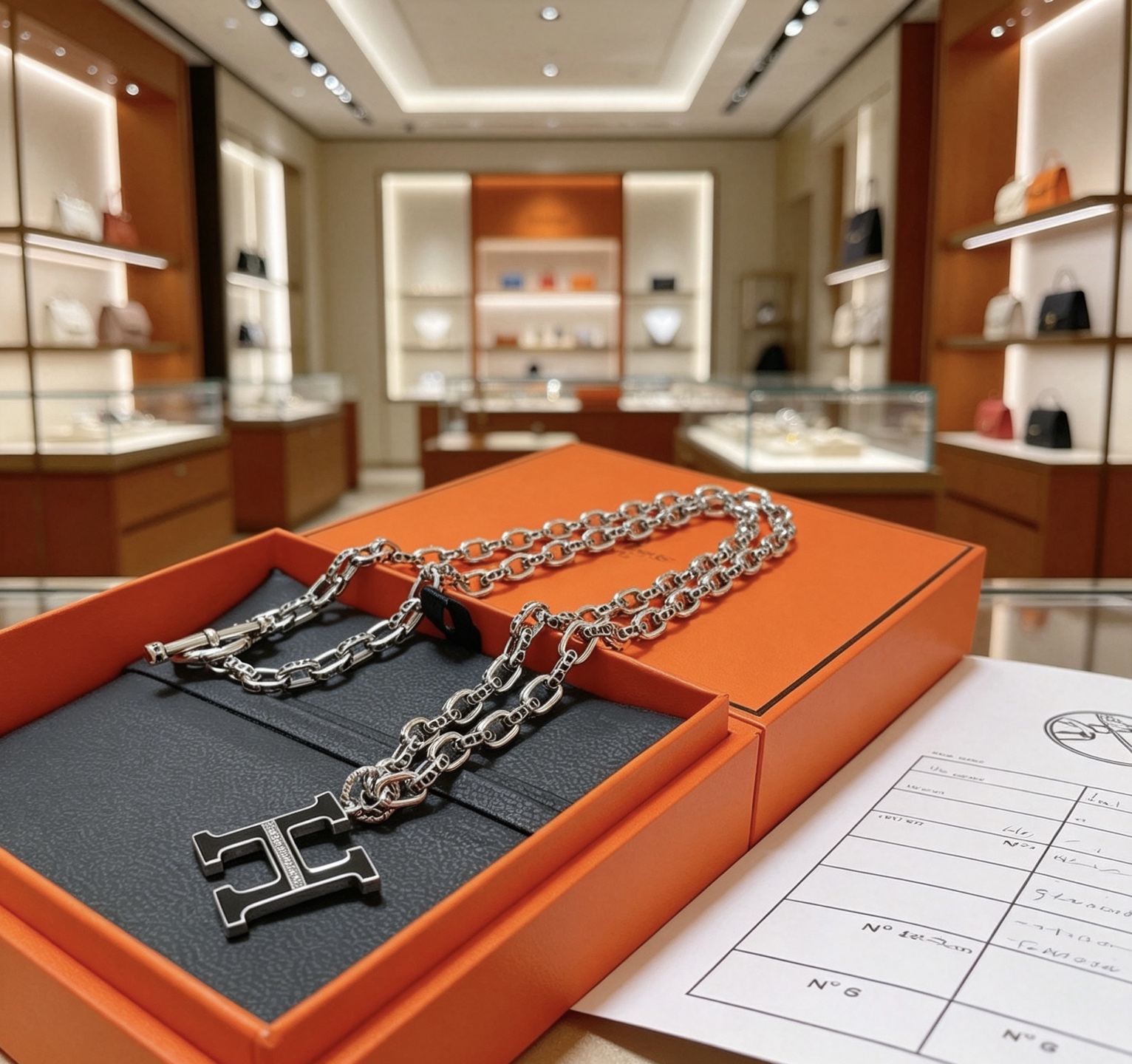 🐴🐴🐴 爱马仕项链 新品发布 HERMES 必备款猪鼻子系列首饰 高端定制.高端链条经典搭配吊牌 新品 