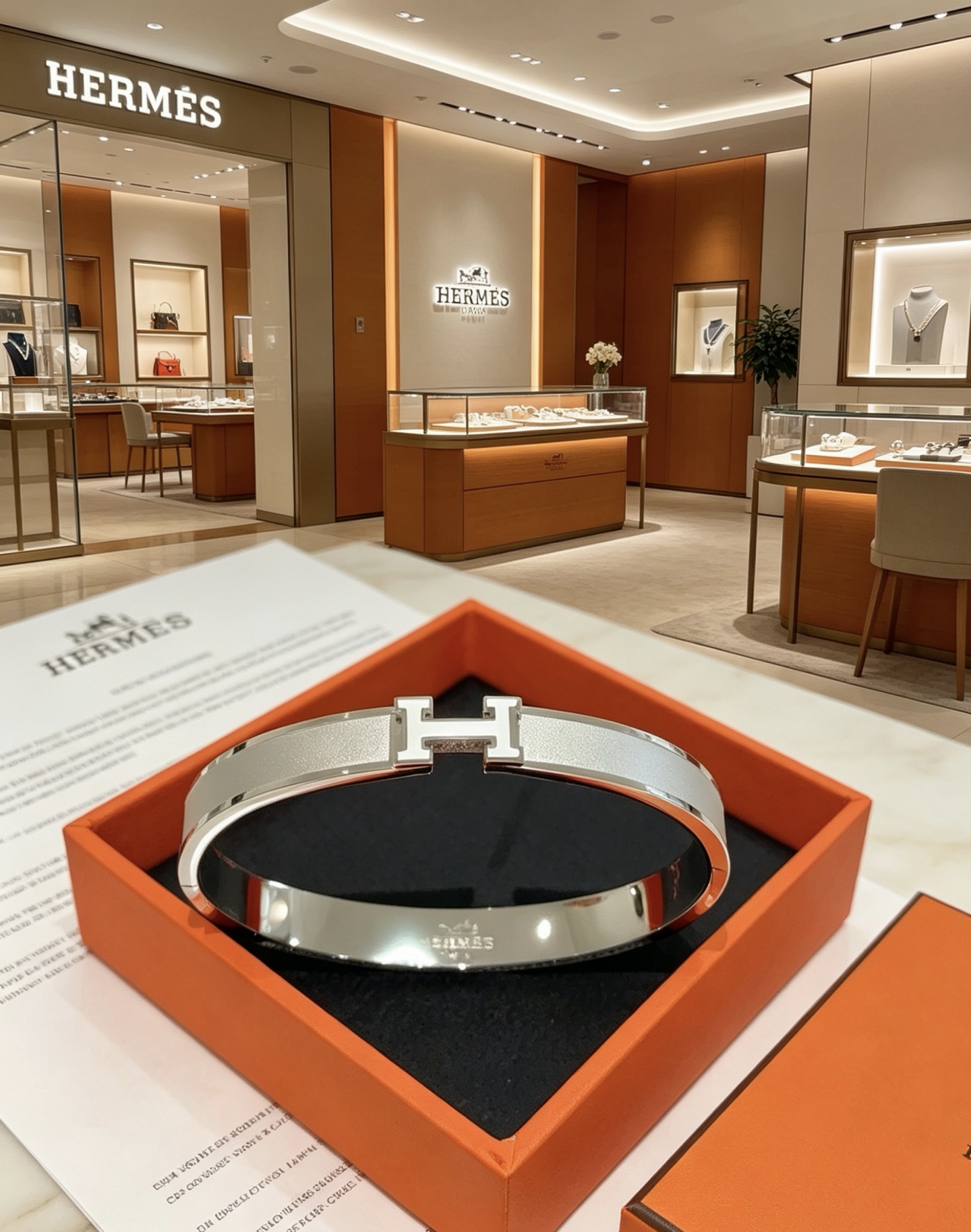 Hermès gold-tone bracelet, shown in the complete original source image set. 5
