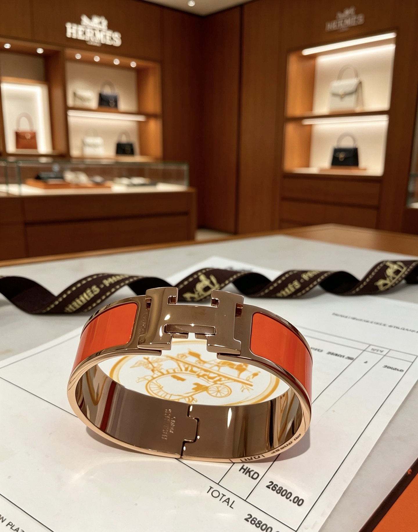 Hermès enamel bracelet, shown in the complete original source image set. 4