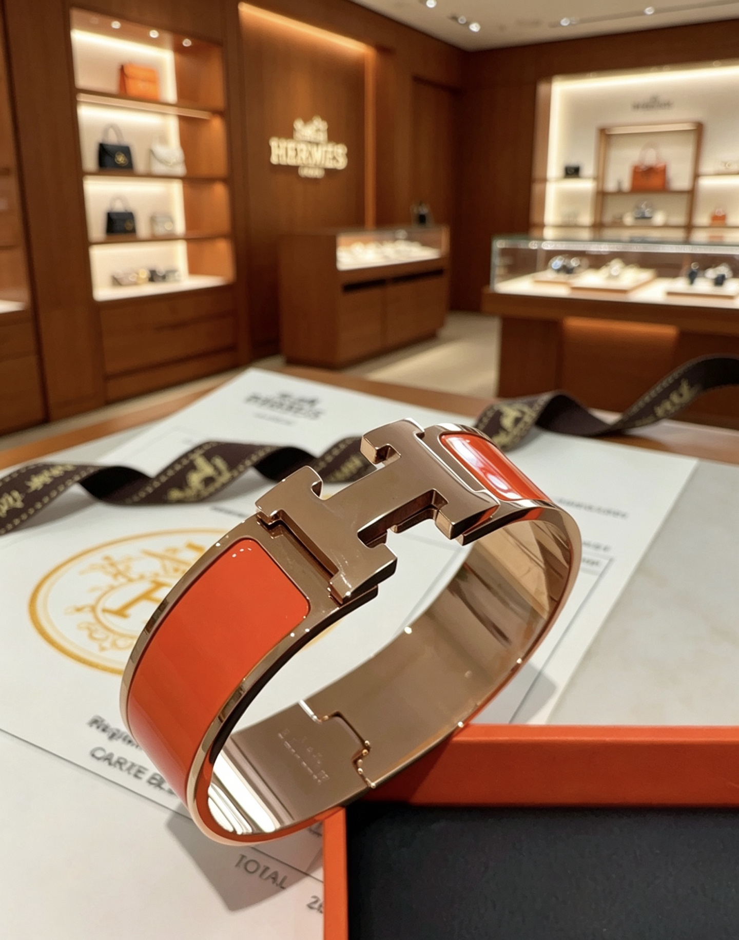 Hermès enamel bracelet, shown in the complete original source image set. 5