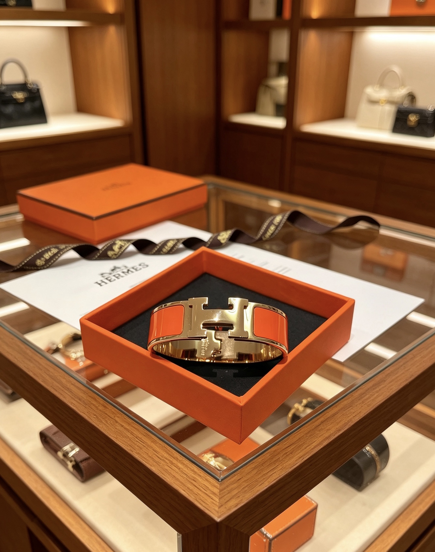 Hermès enamel bracelet, shown in the complete original source image set. 7