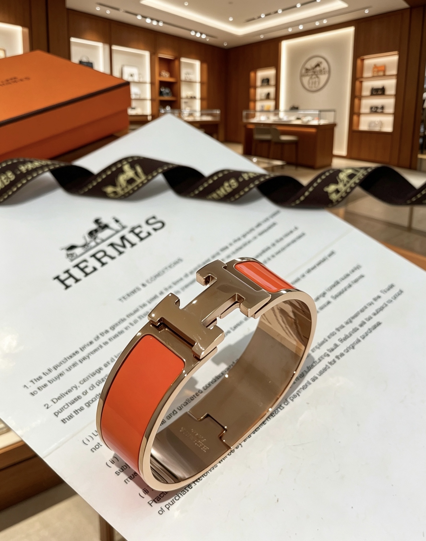 Hermès enamel bracelet, shown in the complete original source image set. 2