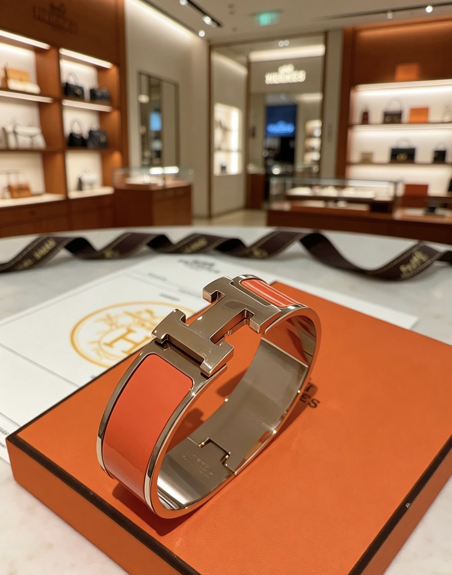Hermès enamel bracelet, shown in the complete original source image set. 9