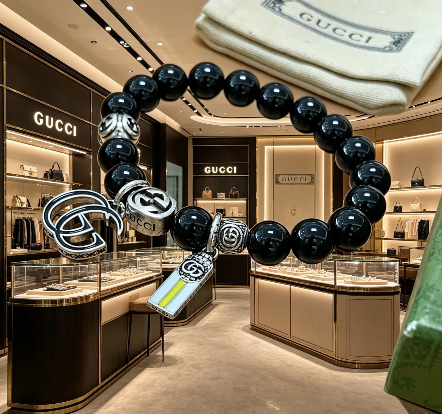 古驰 Gucci 传世高定珠宝耳环项链戒指首饰 #0A3FACBB 5