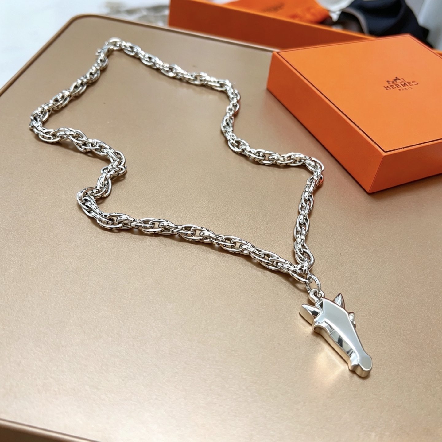 爱马仕 Hermès 传世高定珠宝耳环项链戒指首饰 #204F89D3 3
