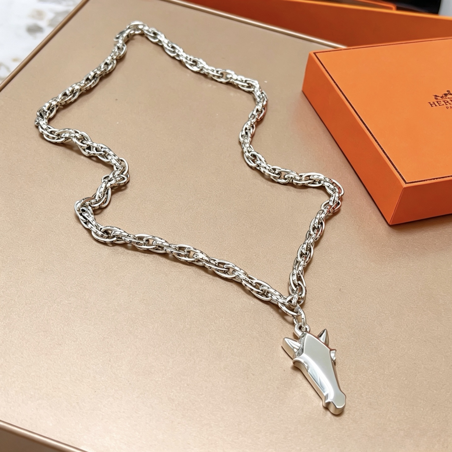 爱马仕 Hermès 传世高定珠宝耳环项链戒指首饰 #204F89D3 5