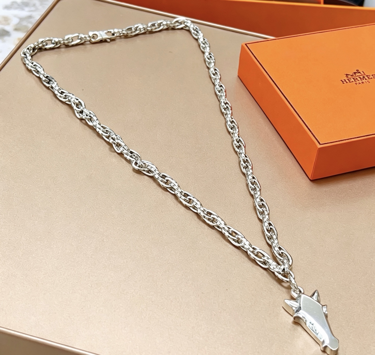爱马仕 Hermès 传世高定珠宝耳环项链戒指首饰 #204F89D3 7