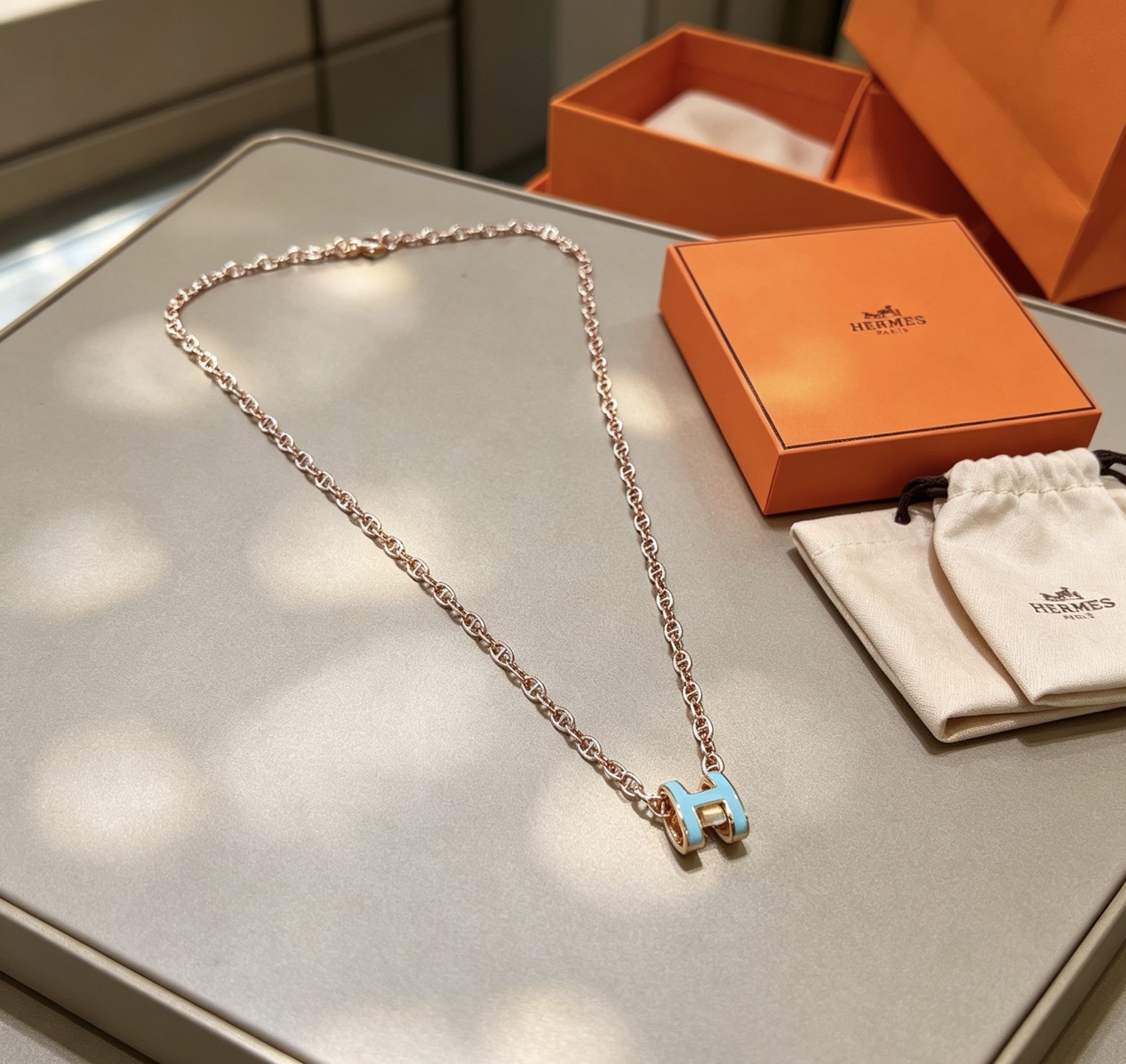 爱马仕 Hermès 传世高定珠宝耳环项链戒指首饰 #B05B72A5 8