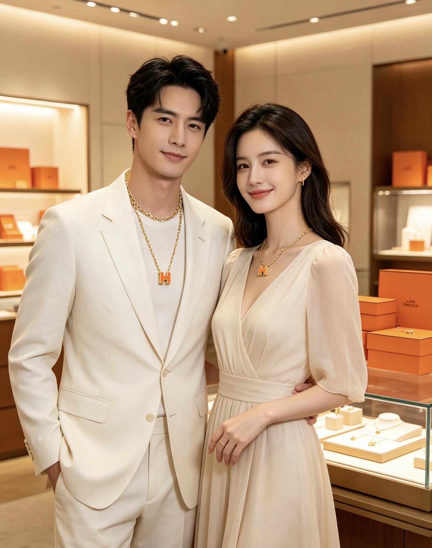 爱马仕 Hermès 传世高定珠宝耳环项链戒指首饰 #C293AE5A 6