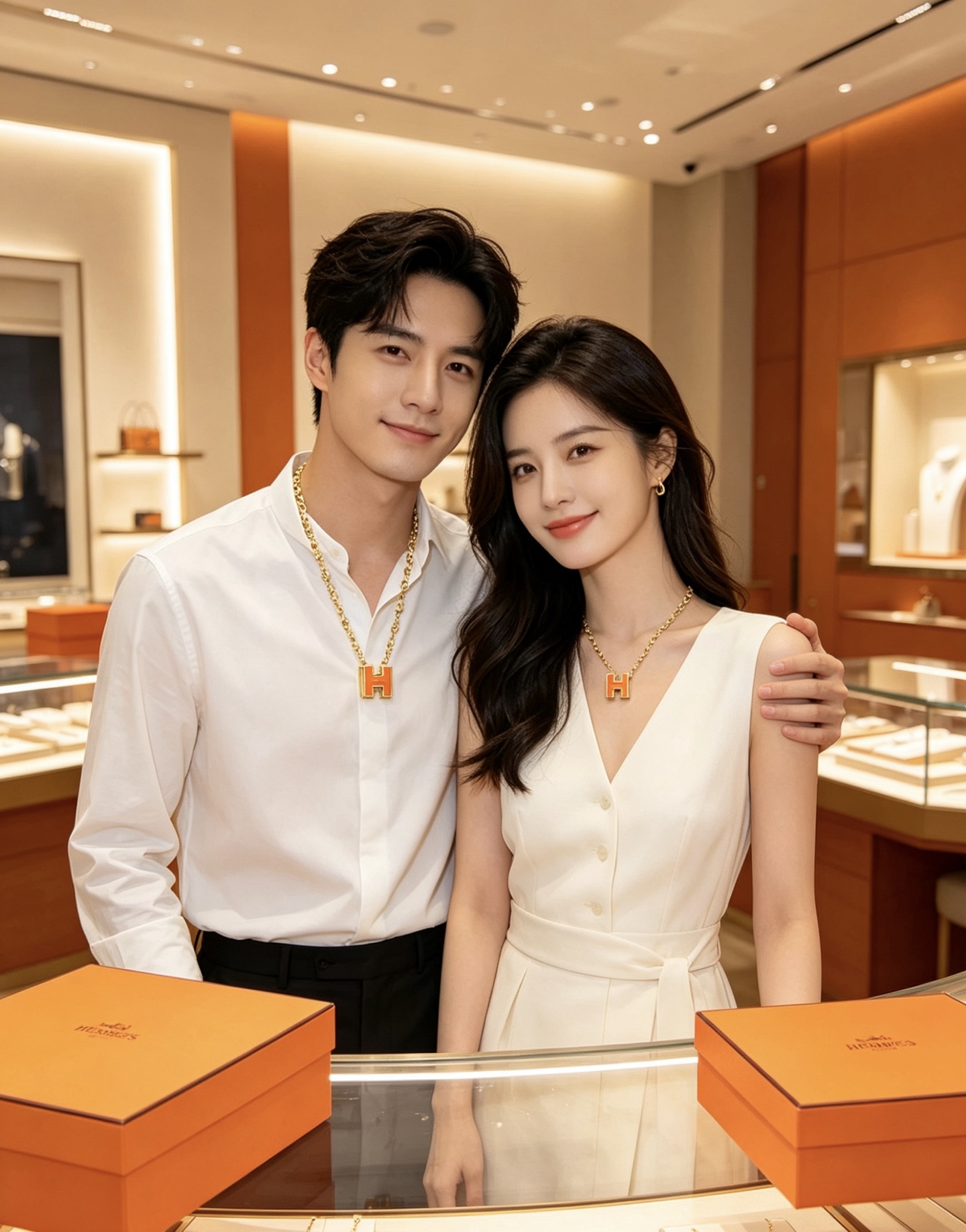 爱马仕 Hermès 传世高定珠宝耳环项链戒指首饰 #C293AE5A 3