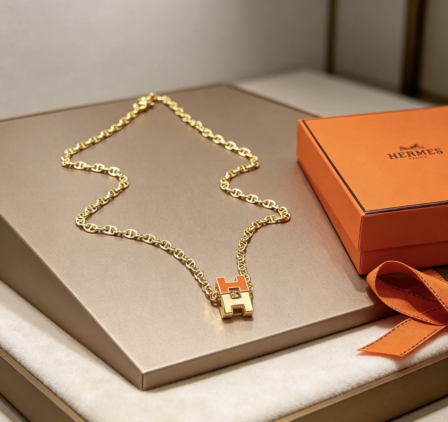 爱马仕 Hermès 传世高定珠宝耳环项链戒指首饰 #C293AE5A 4
