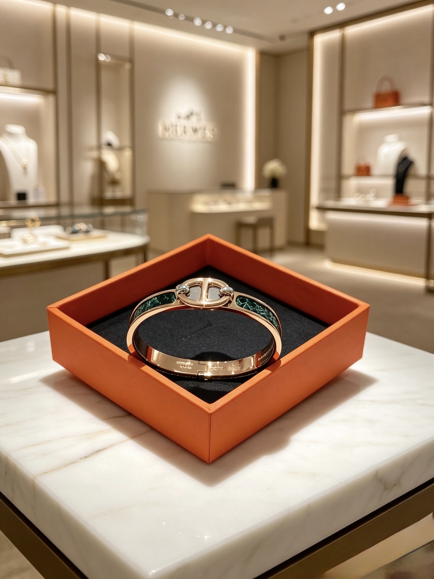 爱马仕 Hermès 传世高定珠宝耳环项链戒指首饰 #A389A212 7