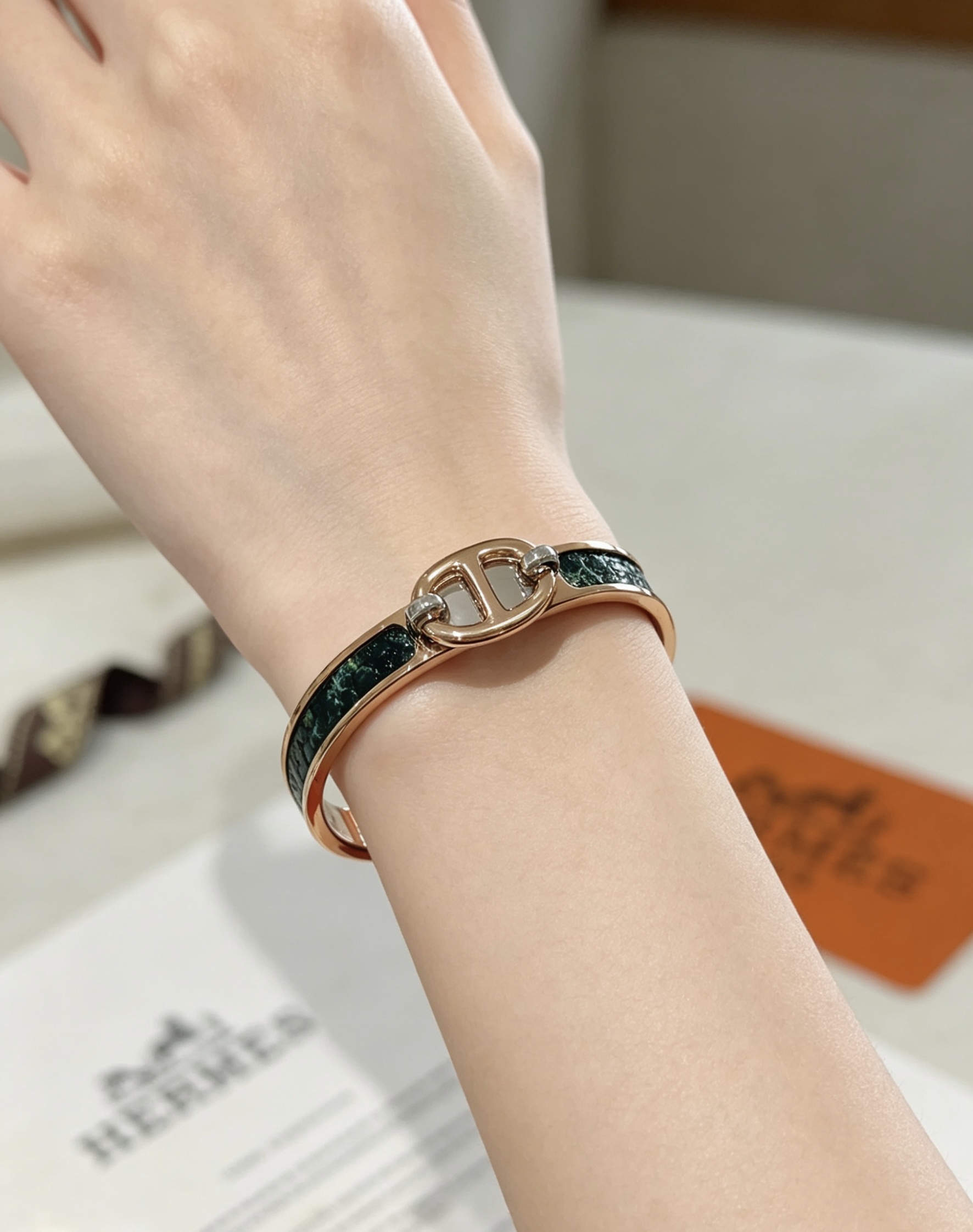 爱马仕 Hermès 传世高定珠宝耳环项链戒指首饰 #A389A212 3