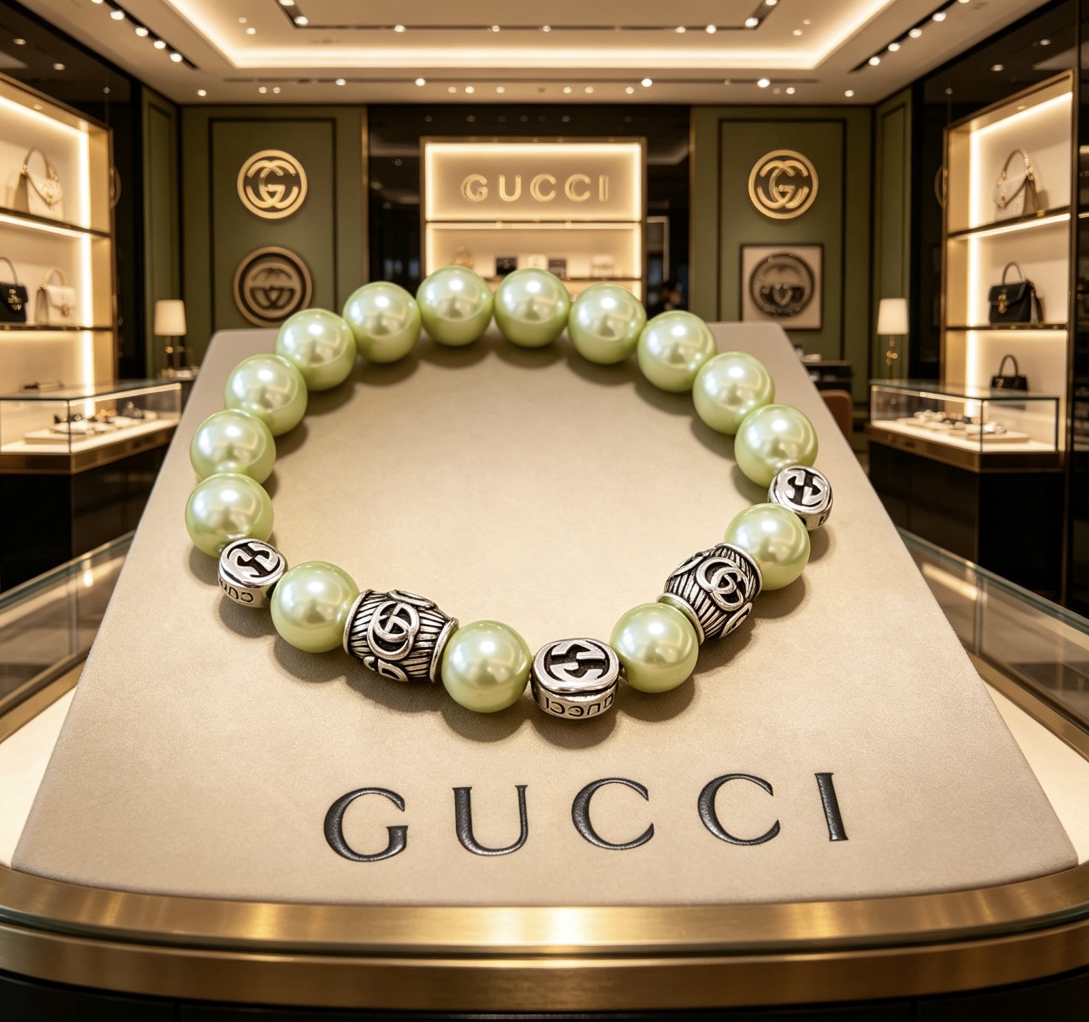 NO:896608,Batch Gucci bracelets for men and women. The latest pearl bracelets are of higher quality. Anger Forest series double-g pearl bracelets of the same style for celebrities. Size: 16-24 cm. Full and round pearls. Details are distressed. Non-market glossy version. Non-market ordinary ones. This model has been out. Best-selling model in Gucci. Very good to match clothes, high-quality jewelry, gucci, bracelet.19860909批 古驰手链男女同款 最新款珍珠手链档次更高明星同款Anger Forest系列双g珍珠手链 尺寸:16-24厘米 粒粒饱满圆润的珍珠 细节对版做旧处理 非市面亮面版型 非市面普通做这款一直在出 古驰里面热卖款 非常好搭配衣服,饰品精品,gucci,bracelet,Jewelry