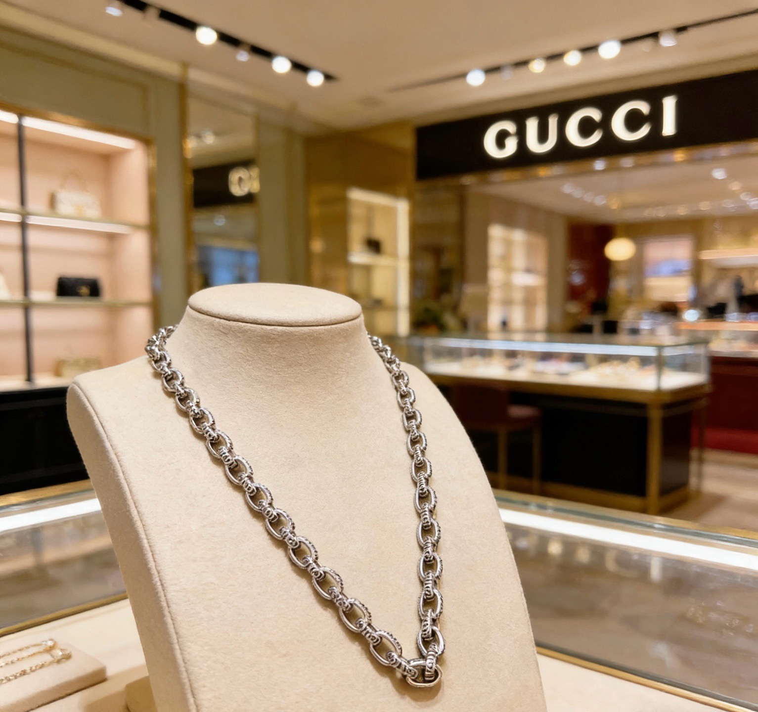 奢华款)Gucci古驰项链最新款链条档次更高 2