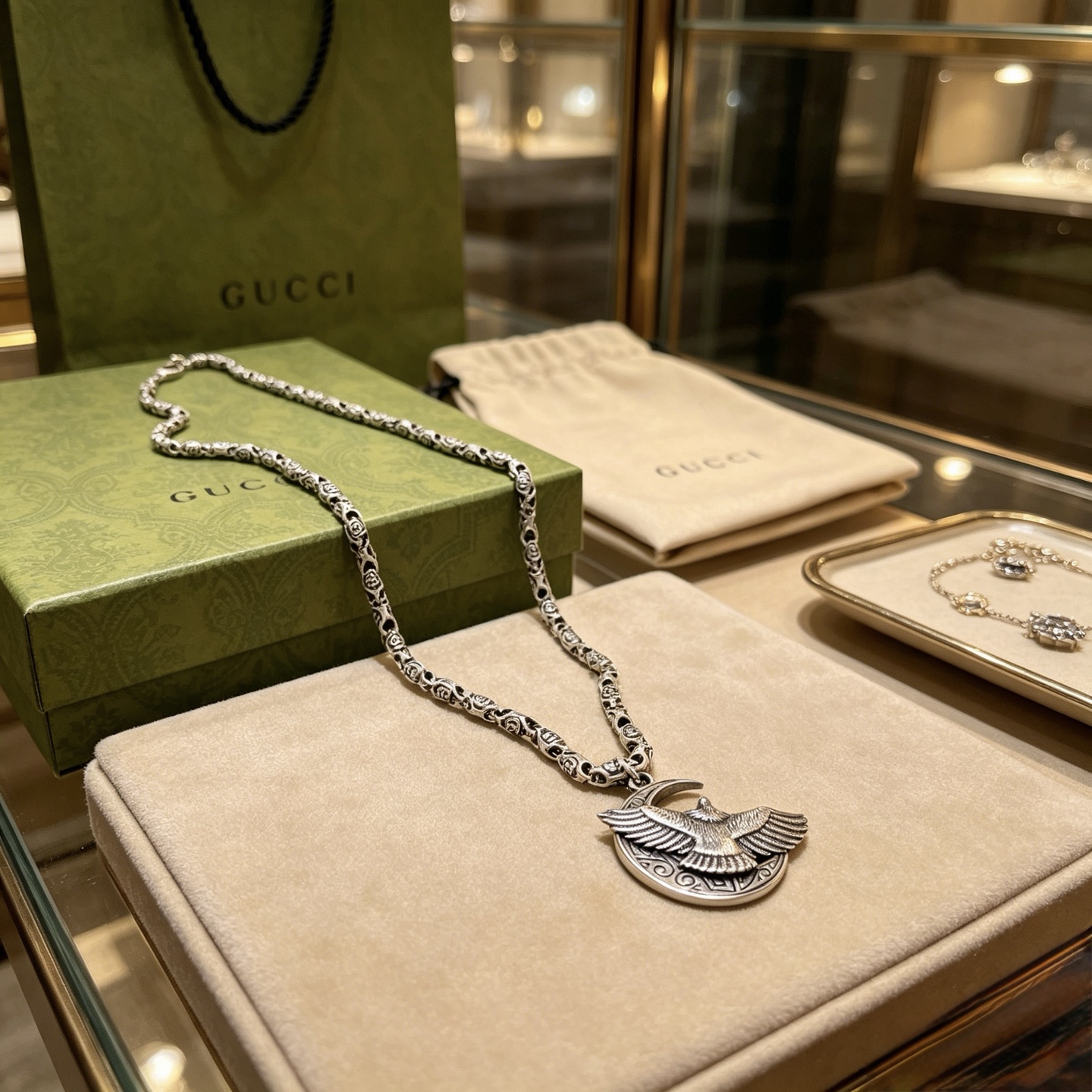 古驰 Gucci 高定典藏传世高定珠宝耳环项链戒指首饰 #8AFF4464 9