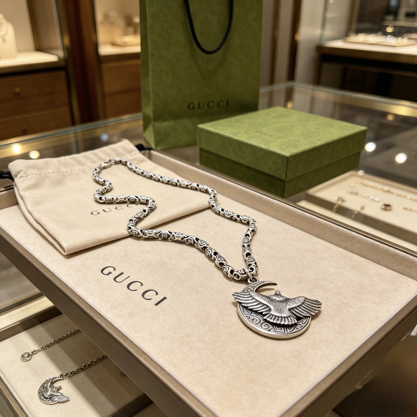 古驰 Gucci 高定典藏传世高定珠宝耳环项链戒指首饰 #8AFF4464 2