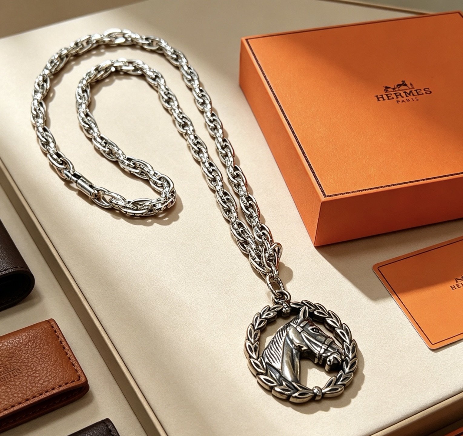 Hermès H pendant necklace, shown in the complete original source image set. 5