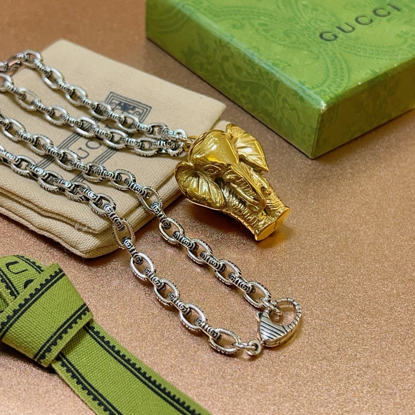 古驰 Gucci 高定典藏传世高定珠宝耳环项链戒指首饰 #81A355F7 5