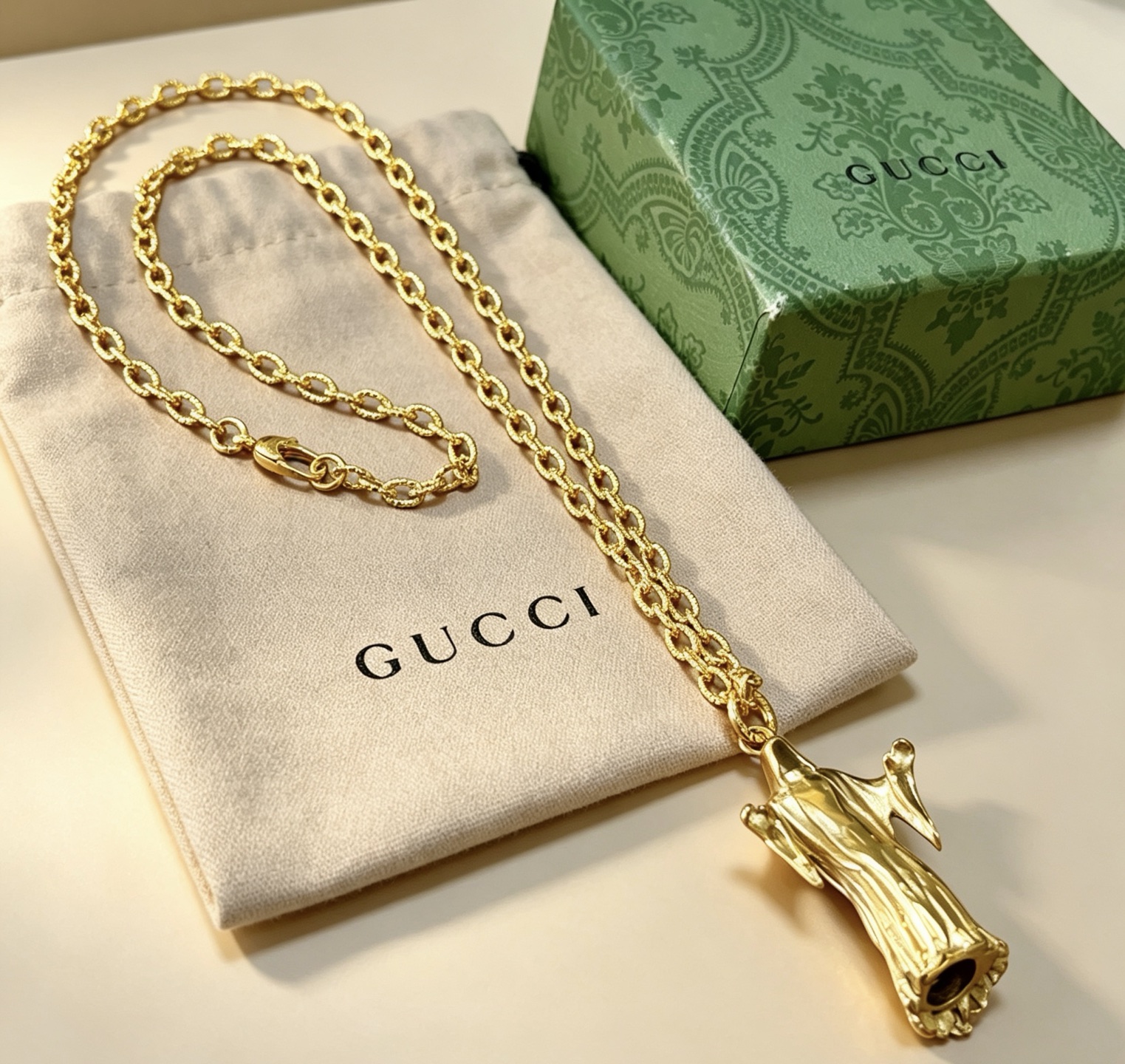 古驰 Gucci 传世高定珠宝耳环项链戒指首饰 #578D43D5 5