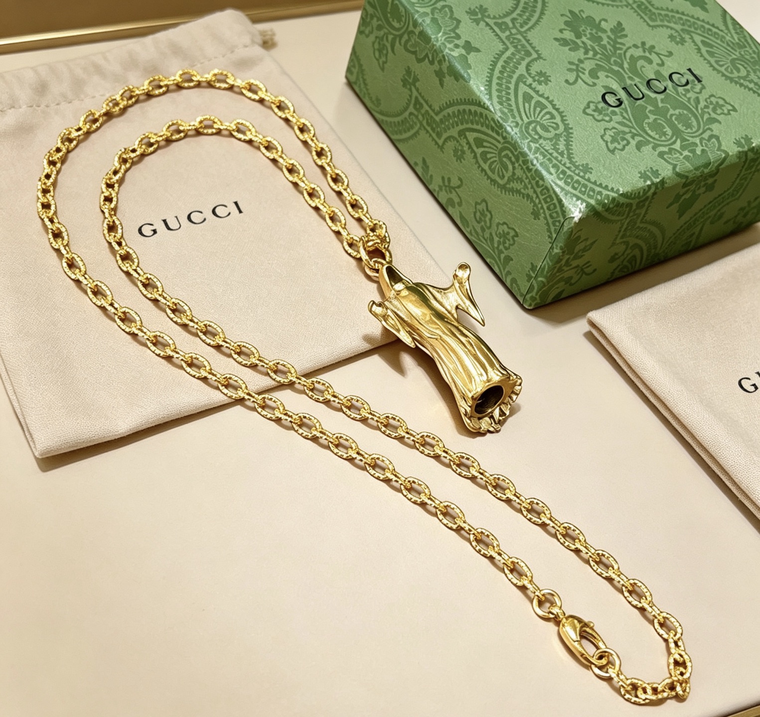 古驰 Gucci 传世高定珠宝耳环项链戒指首饰 #578D43D5 7