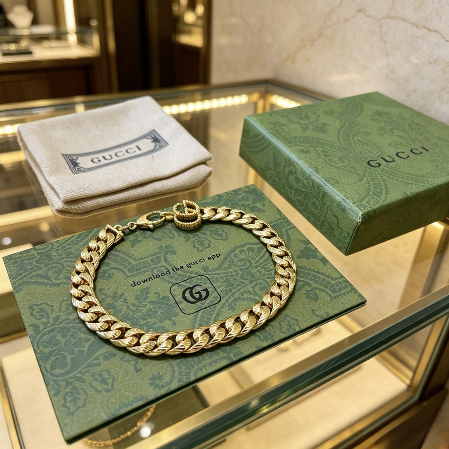 古驰 Gucci 传世高定珠宝耳环项链戒指首饰 #18545F84 4