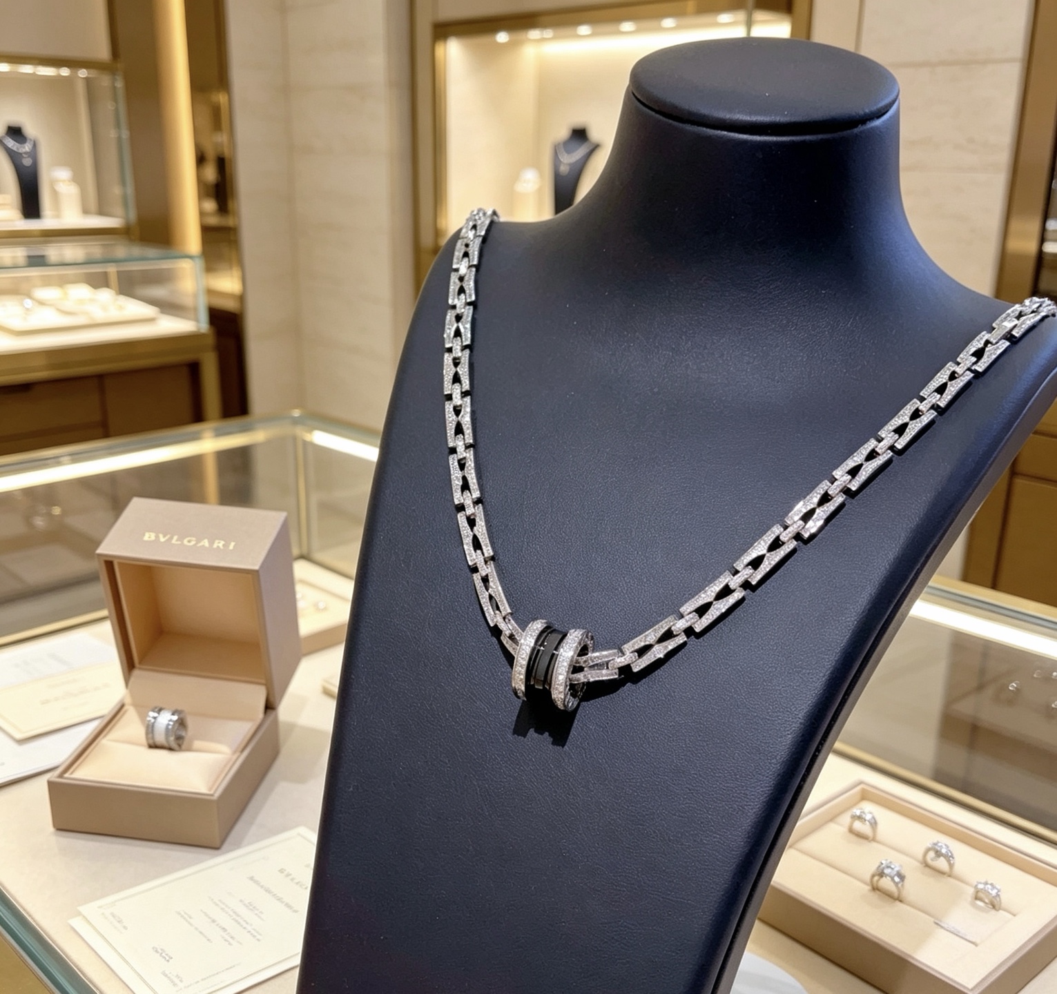 Bvlgari Haute Joaillerie Fine Jewelry Earrings Necklace Ring Ref 3