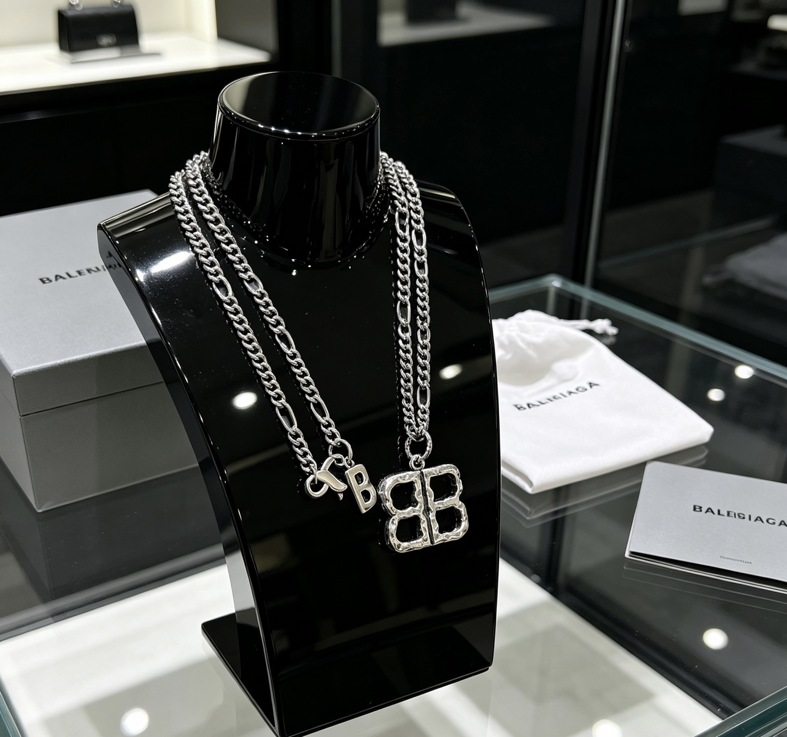 巴黎世家 Balenciaga 传世高定珠宝耳环项链戒指首饰 #36008FAC 4