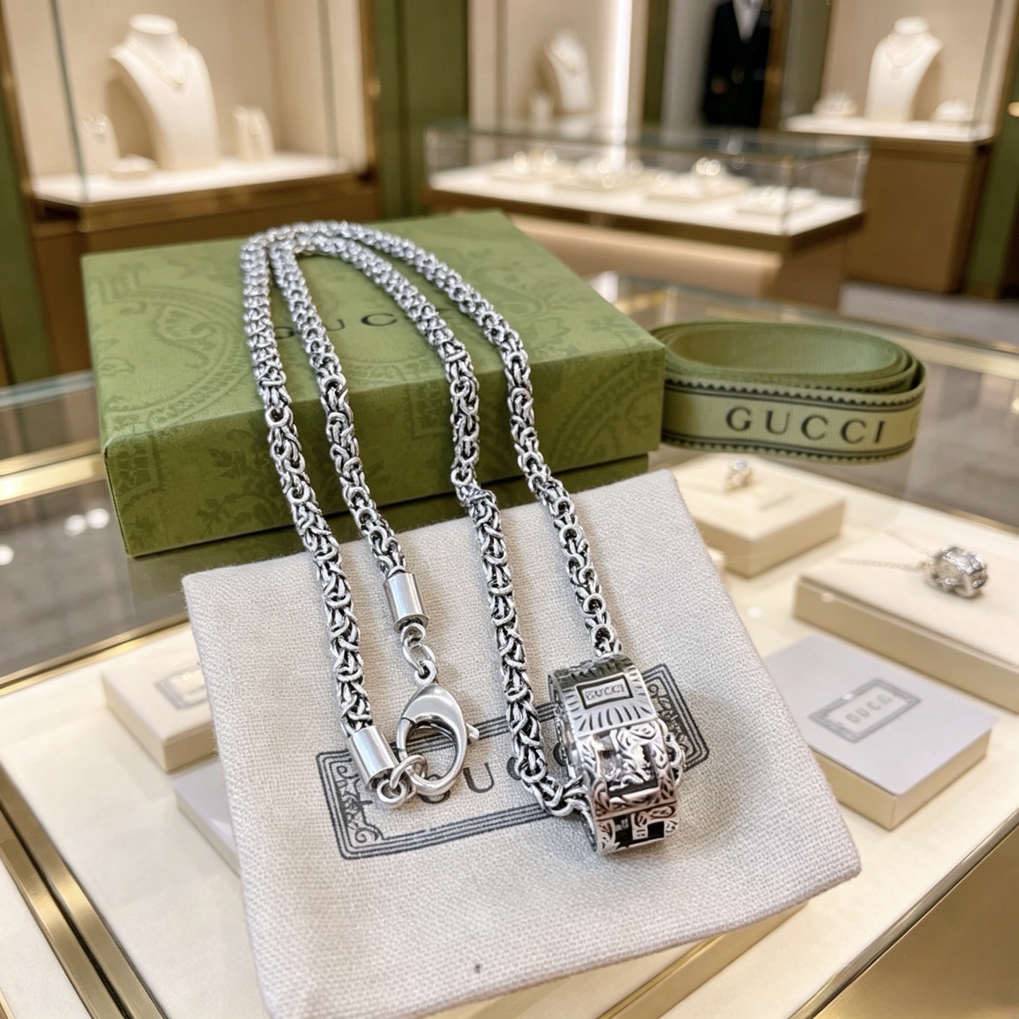 古驰 Gucci 传世高定珠宝耳环项链戒指首饰 #C2CA1290 7
