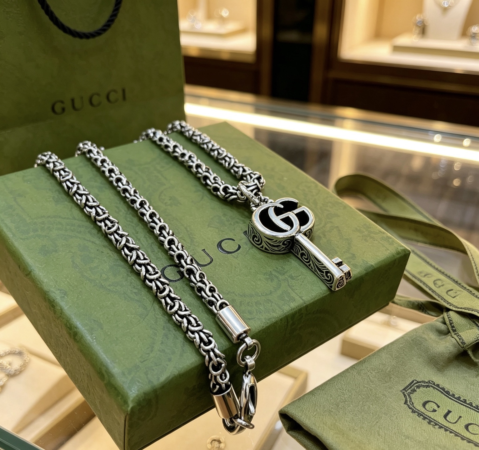 古驰 Gucci 传世高定珠宝耳环项链戒指首饰 #276CE097 5