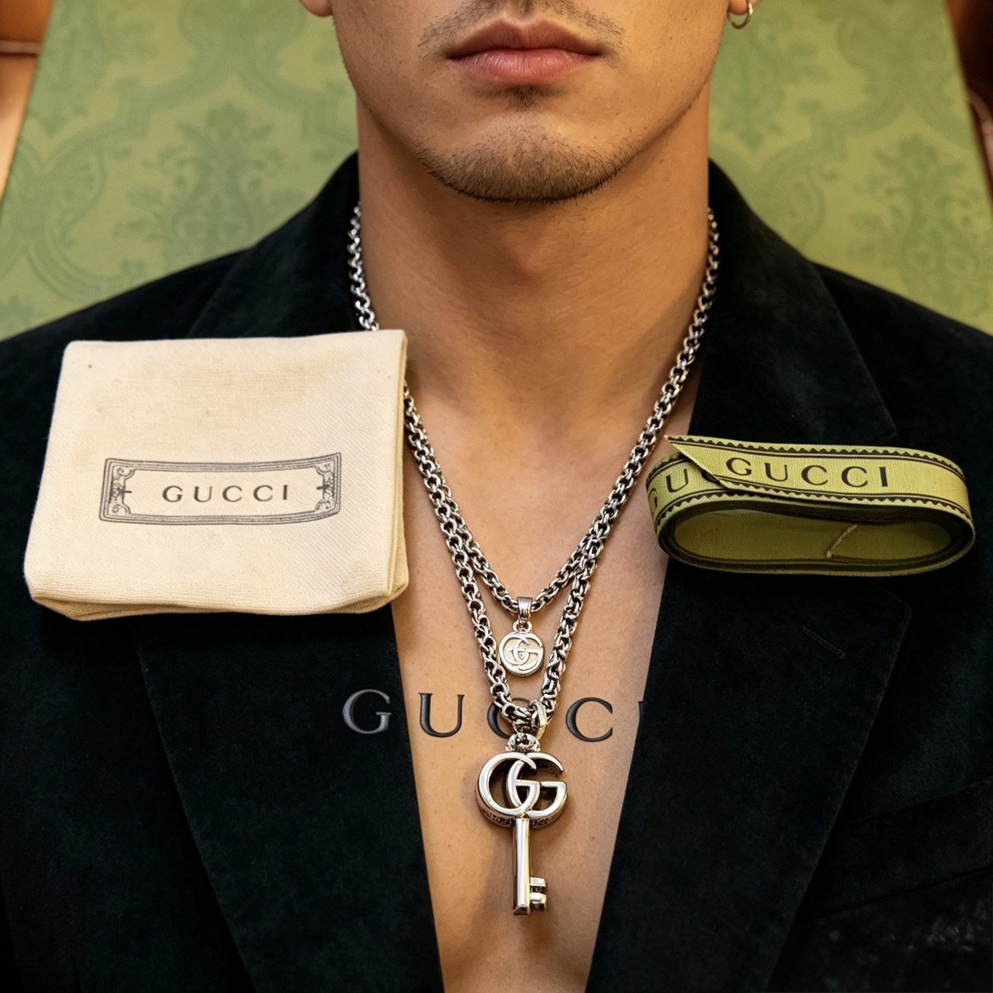 古驰 Gucci 传世高定珠宝耳环项链戒指首饰 #276CE097 6