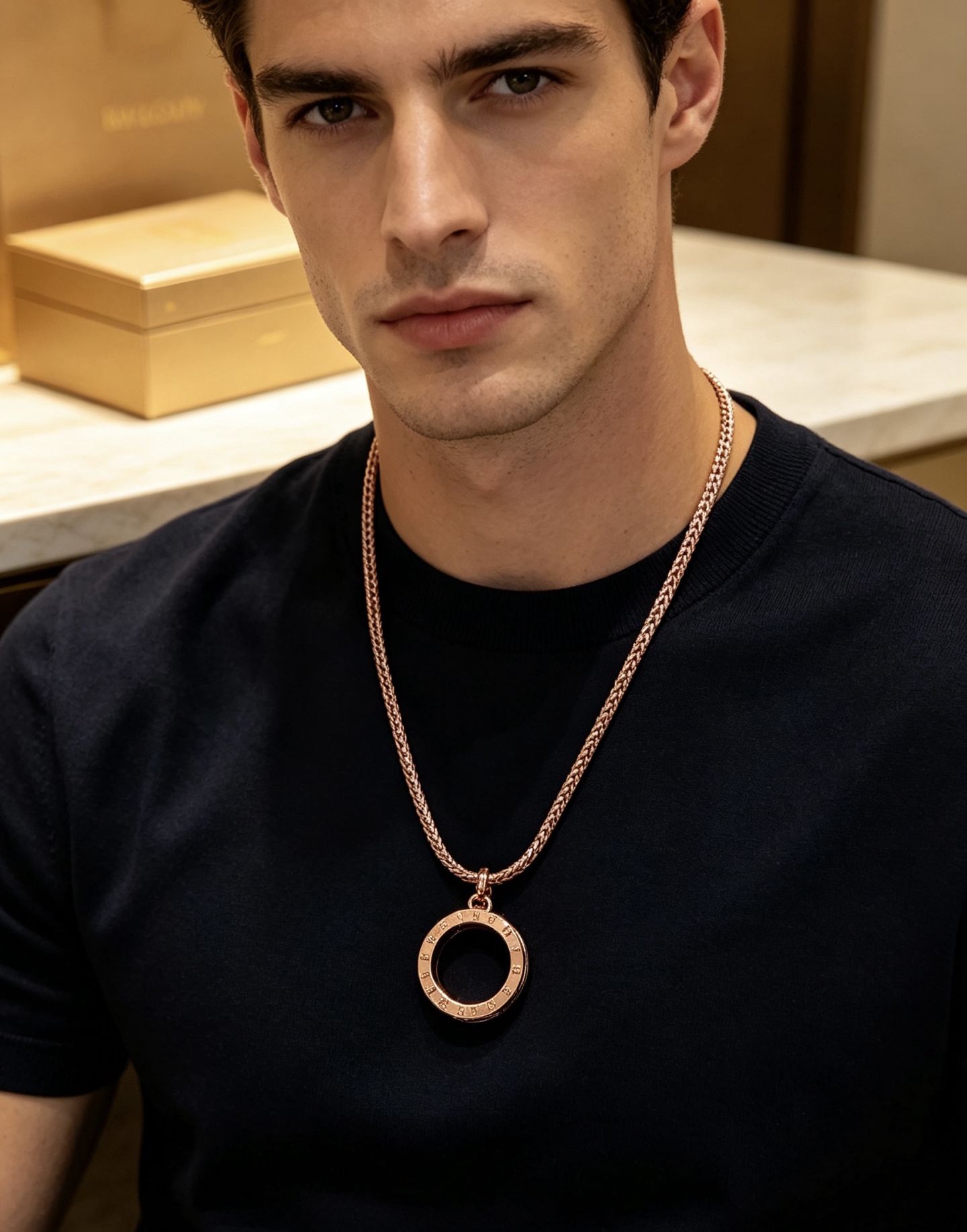 Bvlgari B zero1 necklace 18K rose gold 60cm