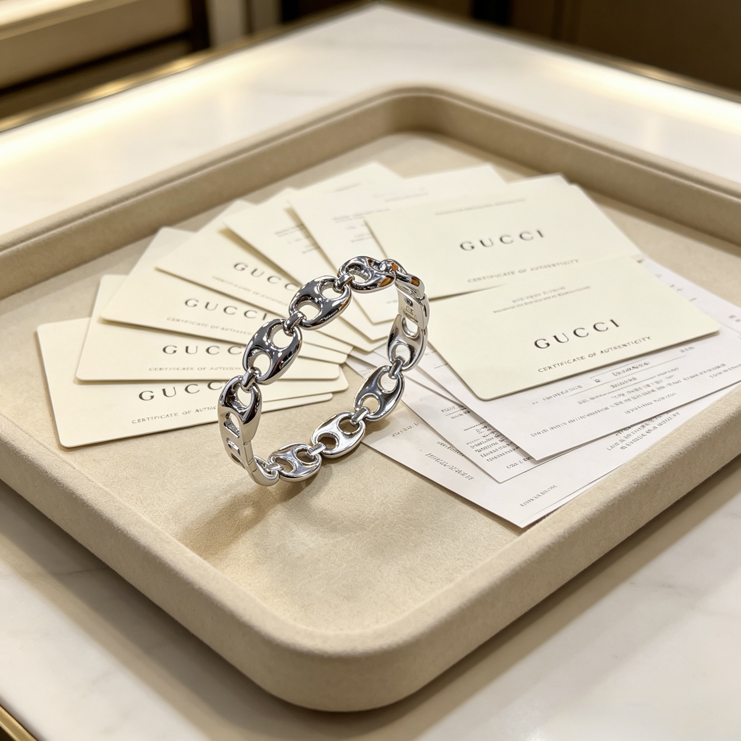 Gucci Anger Forest bracelet silver metal no gemstones 18cm